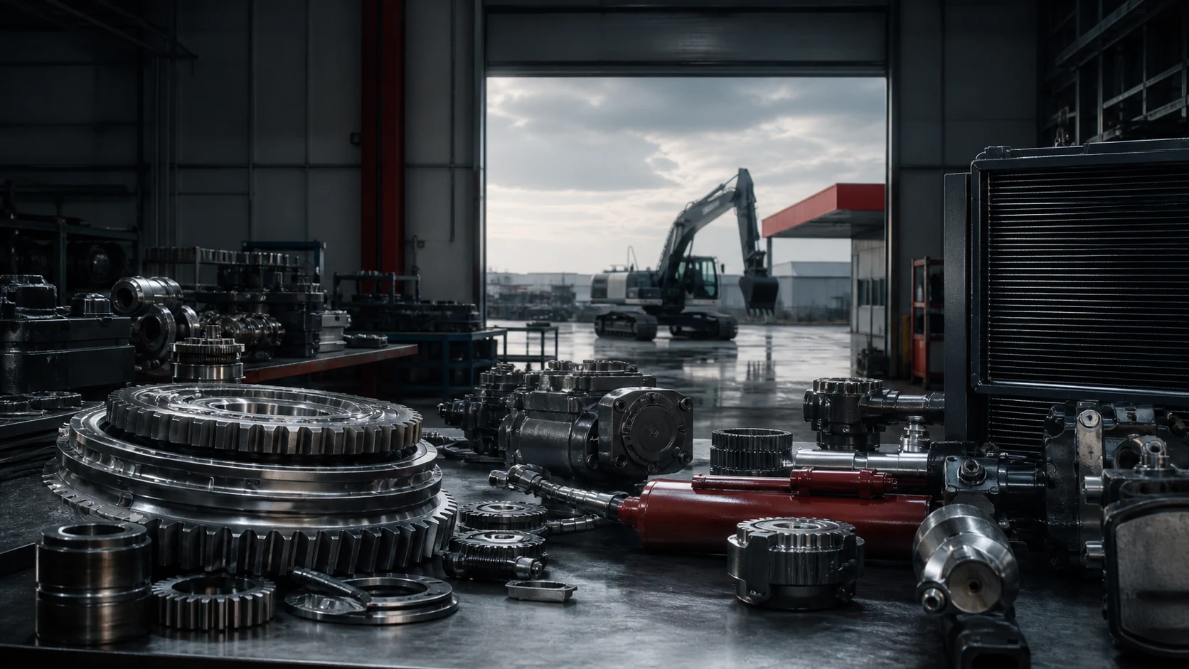 Components prepared in an organized equipment supply facility